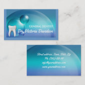 Blue Bubble Design Business Card Visitenkarte (Vorne/Hinten)