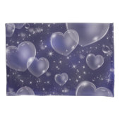 Blue Bubble Hearts Niedlich Girly 90er Jahre Style Kissenbezug (Vorderseite)