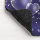 Blue Bubble Hearts Niedlich Girly 90er Jahre Style Mousepad (Ecke)
