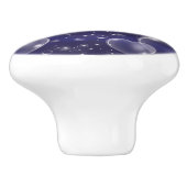 Blue Bubble Hearts Niedlich Girly Keramikknauf (Seitenansicht)