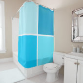 Blue Bubble Squares Duschvorhang (Beispiel)