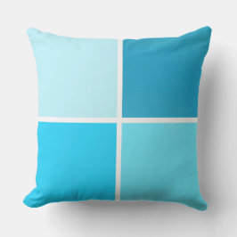 Blue Bubble Squares Kissen