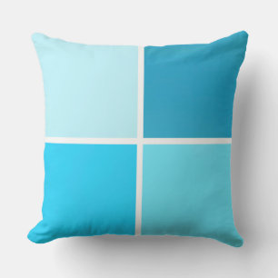 Blue Bubble Squares Kissen