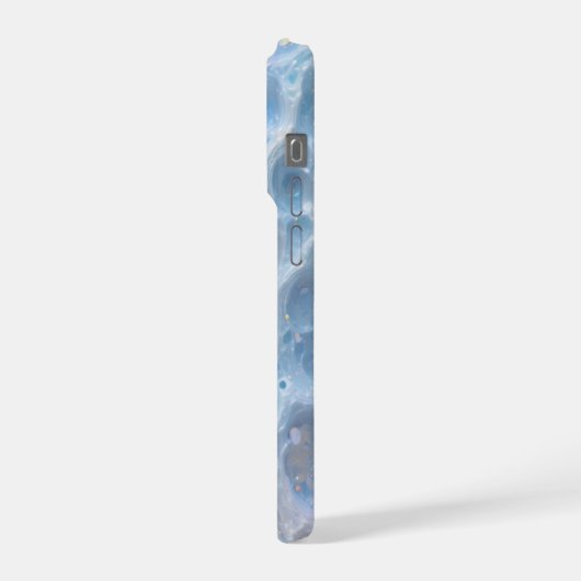 Blue Bubble Texture iPhone 15 Pro Case – Aesthetic Hülle (Linke Seite)