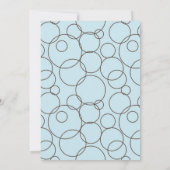 Blue Bubbles Baby Dusche Einladung (Rückseite)