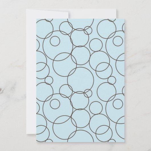 Blue Bubbles Baby Dusche Einladung (Rückseite)