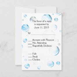Blue Bubbles Baby Dusche UAWG RSVP Karte