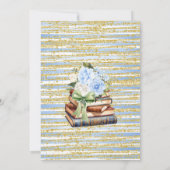 Blue Bubbles & Books Before I do Bridal Shower Einladung (Rückseite)