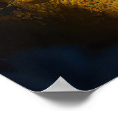 Blue Bubbles Bot & Blume Poster (Ecke)