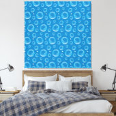 Blue Bubbles Canvas Print Leinwanddruck (Insitu (Schlafzimmer))