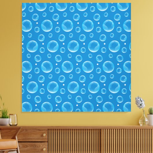 Blue Bubbles Canvas Print Leinwanddruck (Insitu (Wohnzimmer))