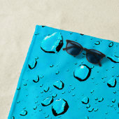 Blue Bubbles Design für Strandhandtuch (Beispiel)