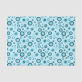 Blue Bubbles Modern Circles Pattern Geschenk Seidenpapier (Vorderseite)