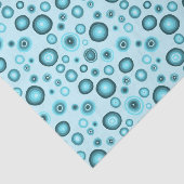 Blue Bubbles Modern Circles Pattern Geschenk Seidenpapier (Ausschnitt)