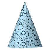 Blue Bubbles Party Hat Partyhütchen (Rückseite)
