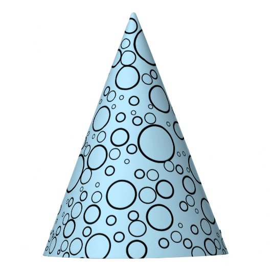 Blue Bubbles Party Hat Partyhütchen (Vorderseite)