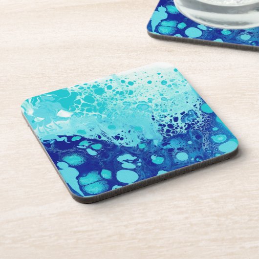 Blue Bubbles Set von sechs Untersetzer (Linke Seite)