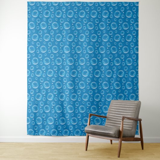 Blue Bubbles Tapestry Wandteppich (Beispiel)