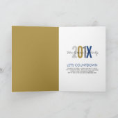 Blue Bubbly Flaschen Silvesterabend Einladung (Innenseite)