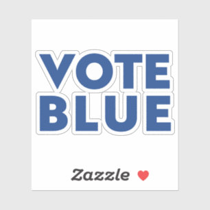 Blue-Buchstaben-Aufkleber "Vote Blue" Aufkleber