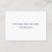 Blue Bucket List Lifetime Adventures Wedding Hinweiskarte (Rückseite)