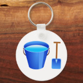 Blue Bucket & Spade Schlüsselanhänger (Vorderseite)