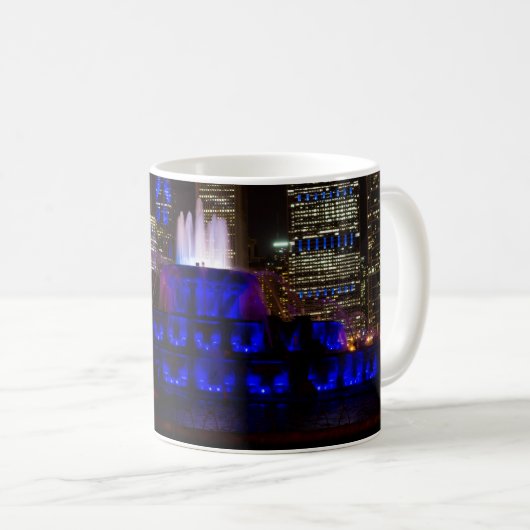 Blue Buckingham Fountain Kaffee Tasse (VorderseiteRechts)