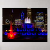 Blue Buckingham Fountain Poster (Vorne)