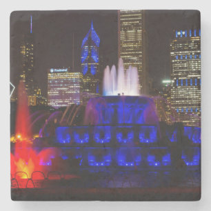 Blue Buckingham Fountain Steinuntersetzer