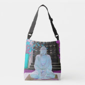 Blue Buddha Crossbody Bag Tragetaschen Mit Langen Trägern (Vorderseite)