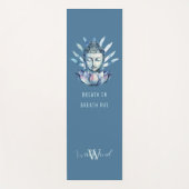 Blue Buddha Head With Lotus Personalized Yogamatte (Vorderseite)