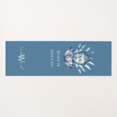 Blue Buddha Head With Lotus Personalized Yogamatte (Vorderseite (Horizontal))