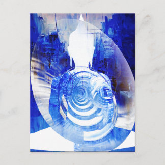 Blue Buddha Moderne buddhistische Kunst Postkarte