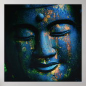 Blue Buddha Om Peace Poster (Vorne)
