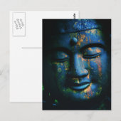 Blue Buddha Om Peace Postkarte (Vorne/Hinten)