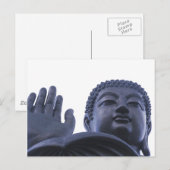 Blue Buddha Postkarte (Vorne/Hinten)