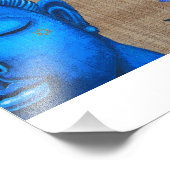 Blue Buddha Print Fotodruck (Ecke)