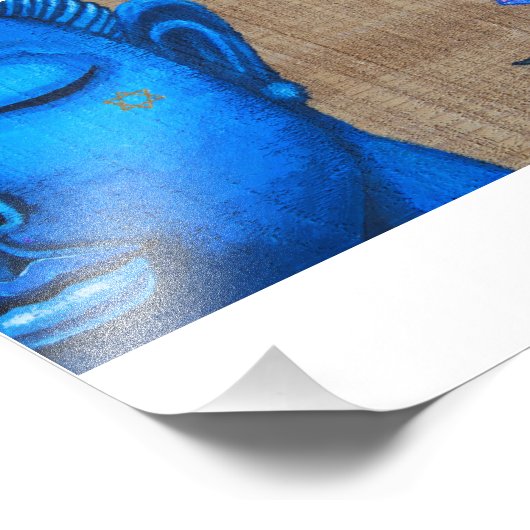 Blue Buddha Print Fotodruck (Ecke)