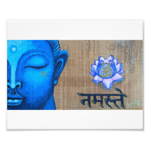 Blue Buddha Print Fotodruck