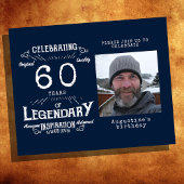 Blue Budget 60. Geburtstag Einladung Flyer