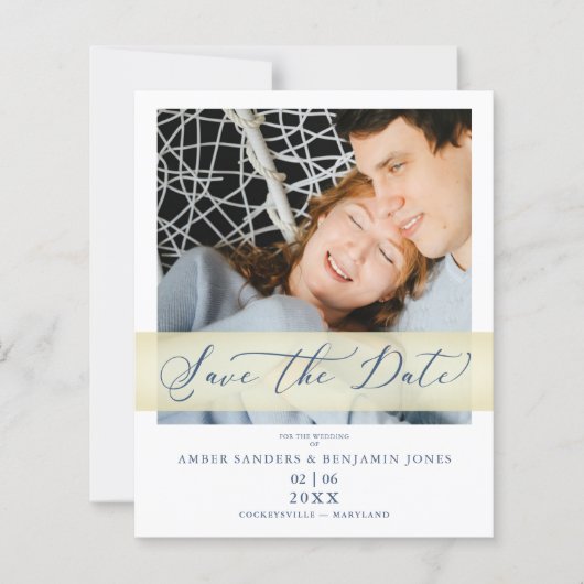 Blue Budget Handschrift Script Foto Couple (Vorderseite)