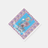 Blue Budgie Blumenzwiebeln Papa Napkins Serviette (Ecke)