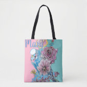 Blue Budgie Budgia Rose Blume Blumenbeete Tasche (Vorderseite)