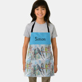 Blue Budgie Budgies Aquarellkunst Jungen Kinder Sc Schürze (Insitu)