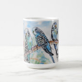 Blue Budgie Budgies Parrots Husbands Mens Name Kaffeetasse (Mittel)