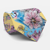 Blue Budgie Budgies Pink Rose Blumenmuster Socken Krawatte (Gerollt)