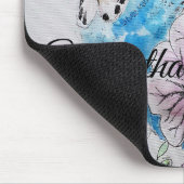 Blue Budgie Budgies Rose Blume Blumenstrauß Mousepad (Ecke)