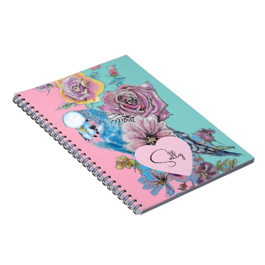 Blue Budgie Frische Pasta machen Notizblock (Rechte Seite)