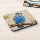 Blue Budgie Getränkeuntersetzer (Linke Seite)