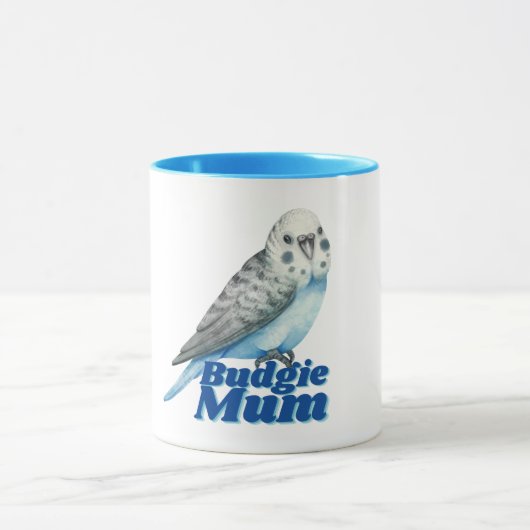 Blue Budgie Mum Tasse (Zentrum)